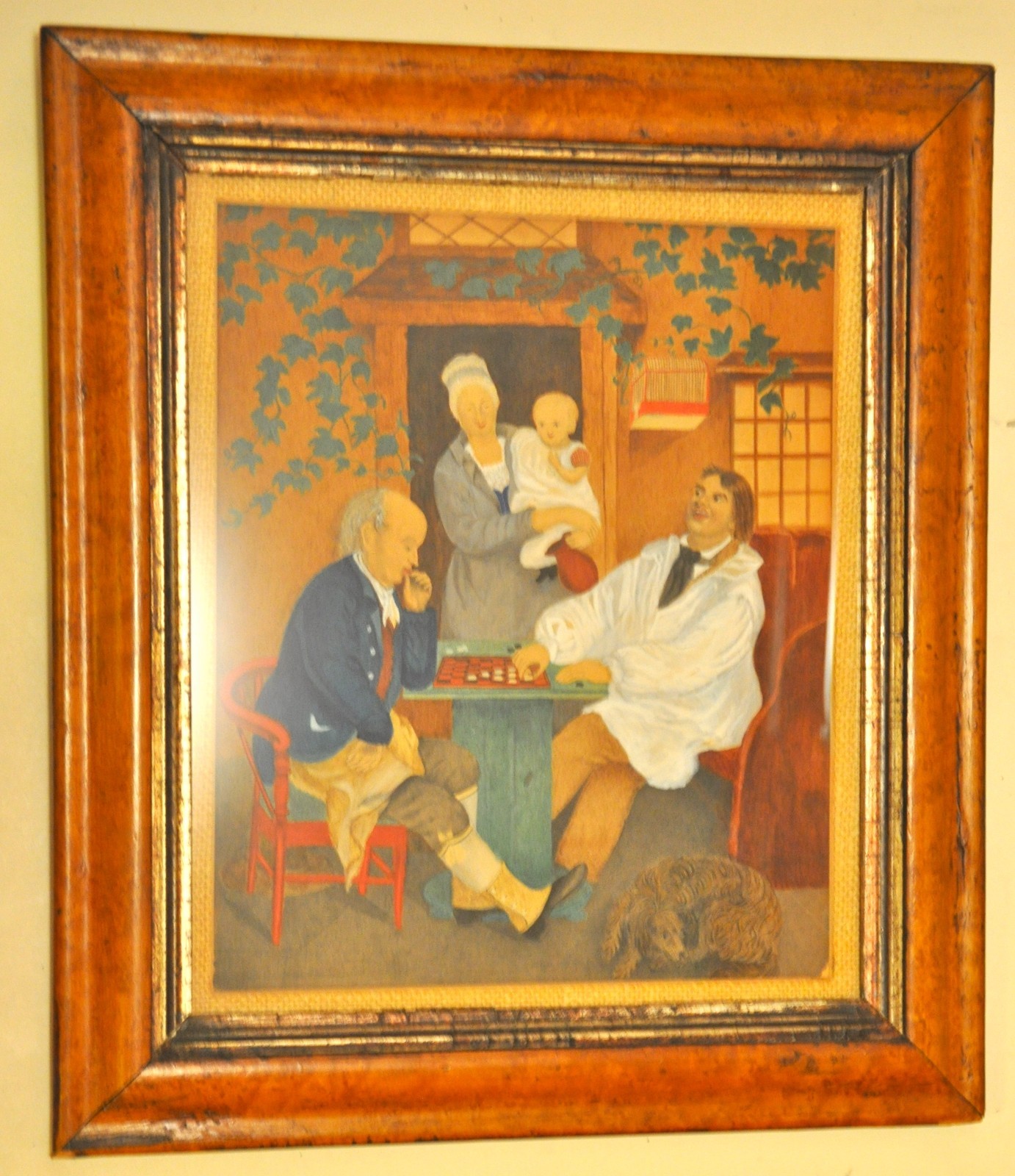 ORIGINAL AMERICAN FOLK WATER COLOR PAINTING, RARE