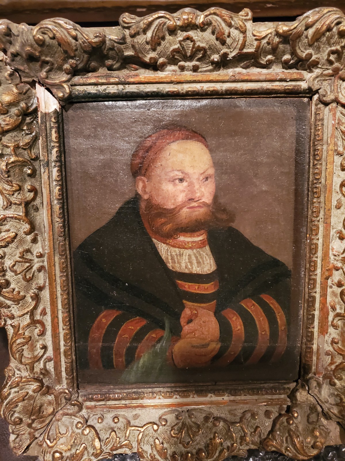 Rare Old Master Portrait Painting of a Noble Man, 17th, 16th Century