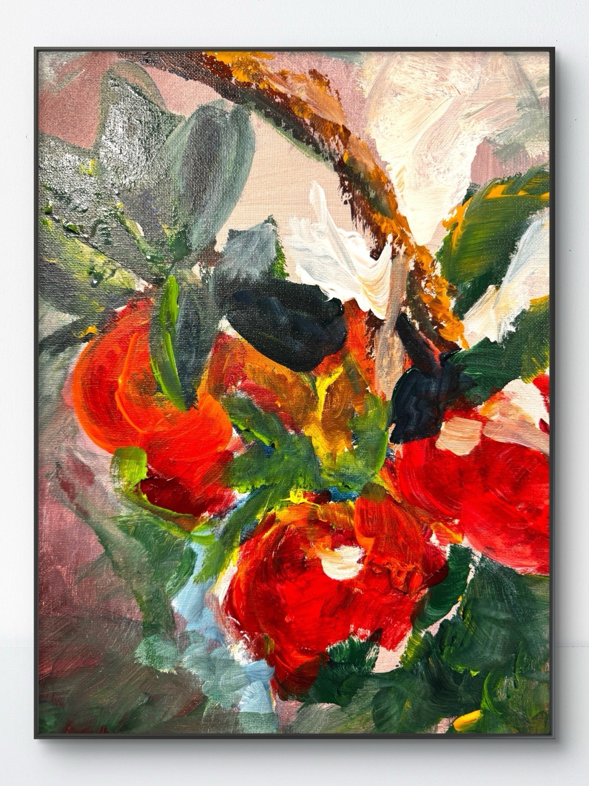 SAMATOWIC Original Abstract Apples Expressionism 11x14Handmade Signed Art 252