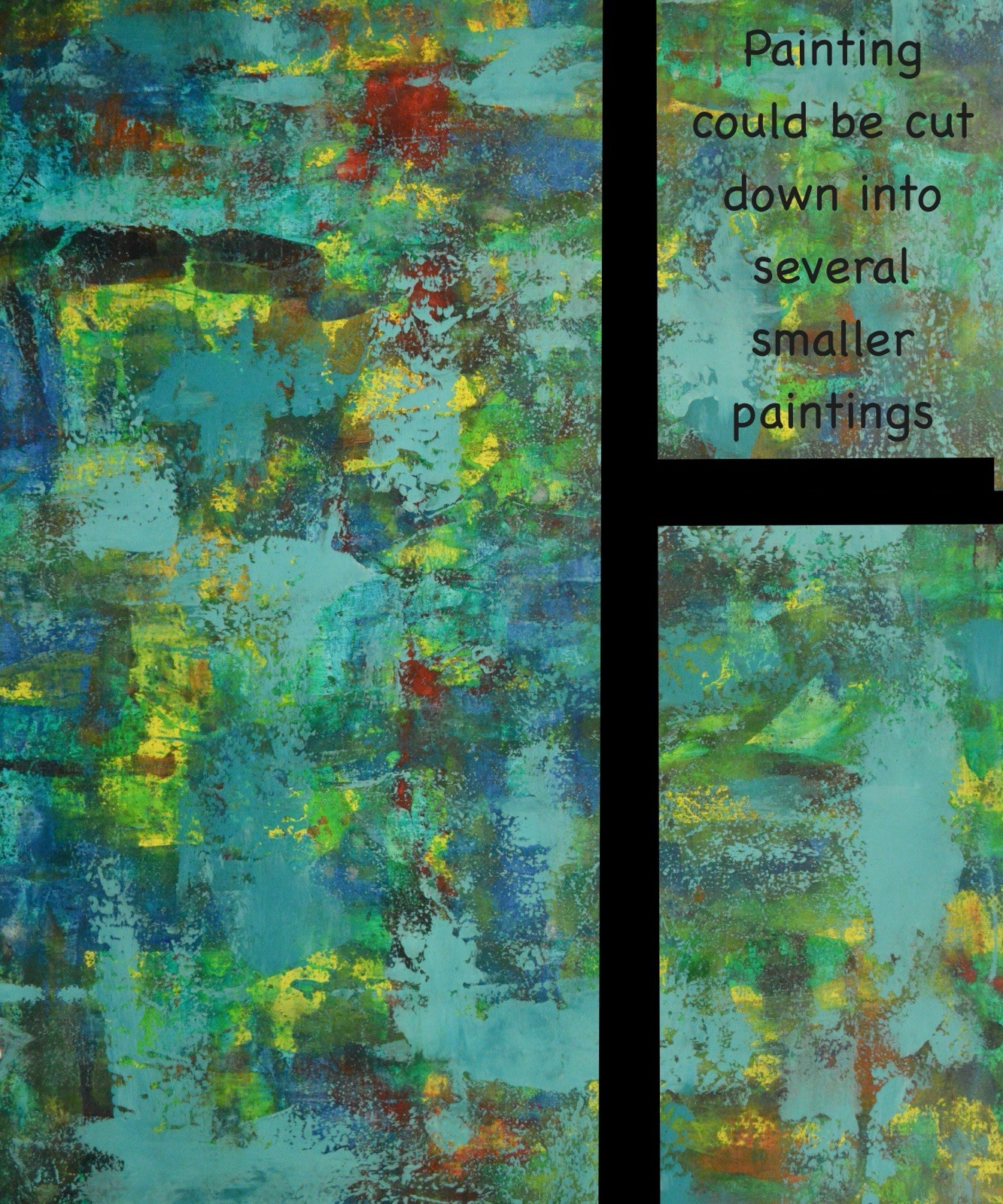 Mark Little Original Giant Canvas Painting 84”X62” (7 Foot) Abstract Modern XL