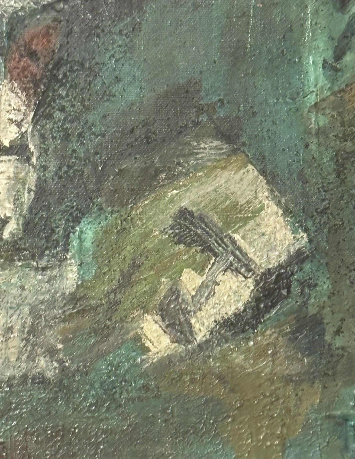 Abstract Figurative Silhouette/Portrait Oil Painting Moody Expressionist Style