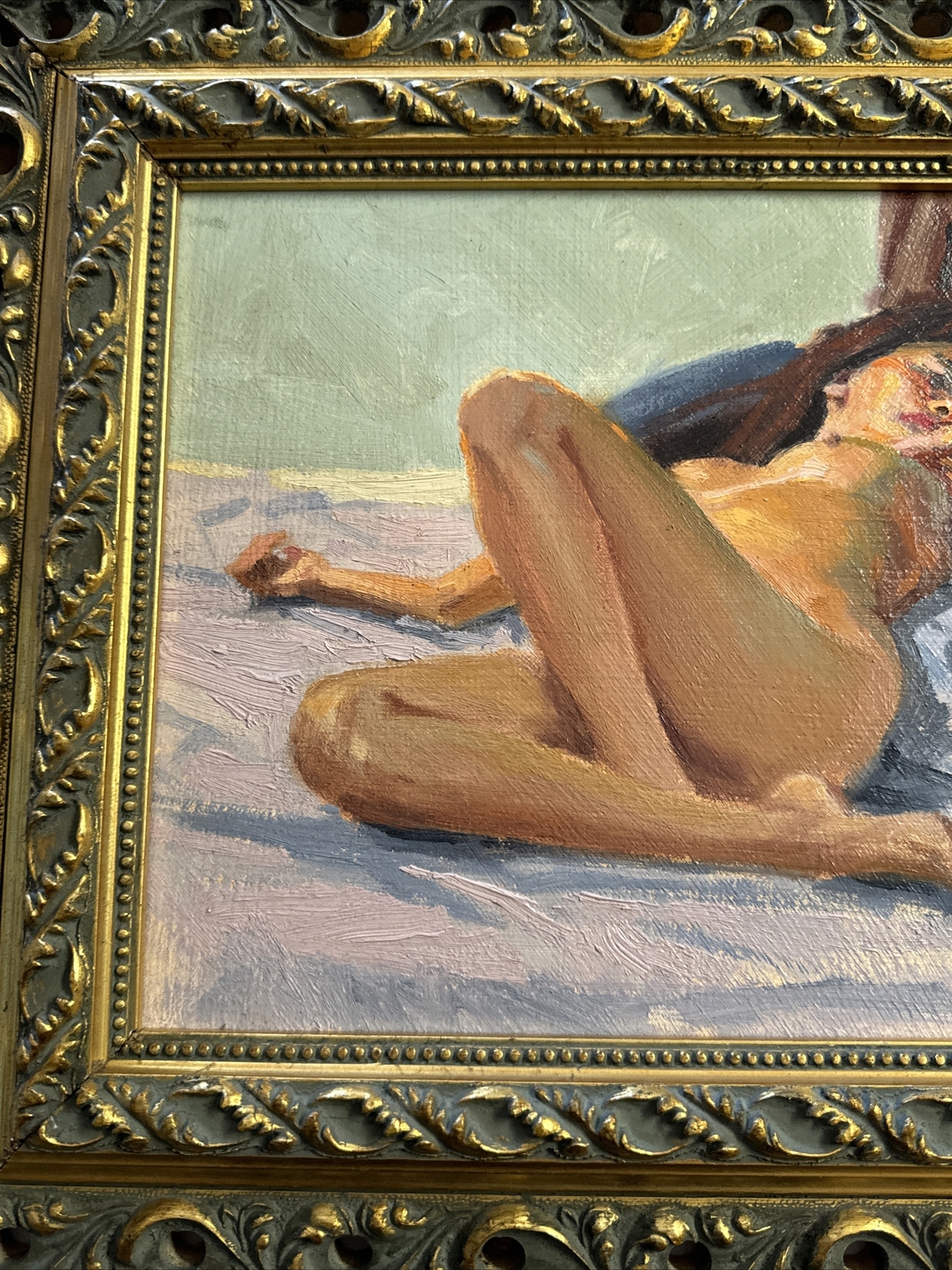 FINEST TOM HAAS PAINTING NUDE FEMALE WOMAN MODEL DRAWSEY THOUGHTS LISTED FAMOUS