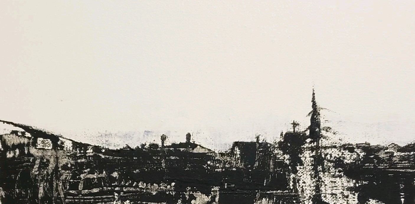 Minimal Abstract Landscape Painting Original Canvas No.667 K.A. Davis