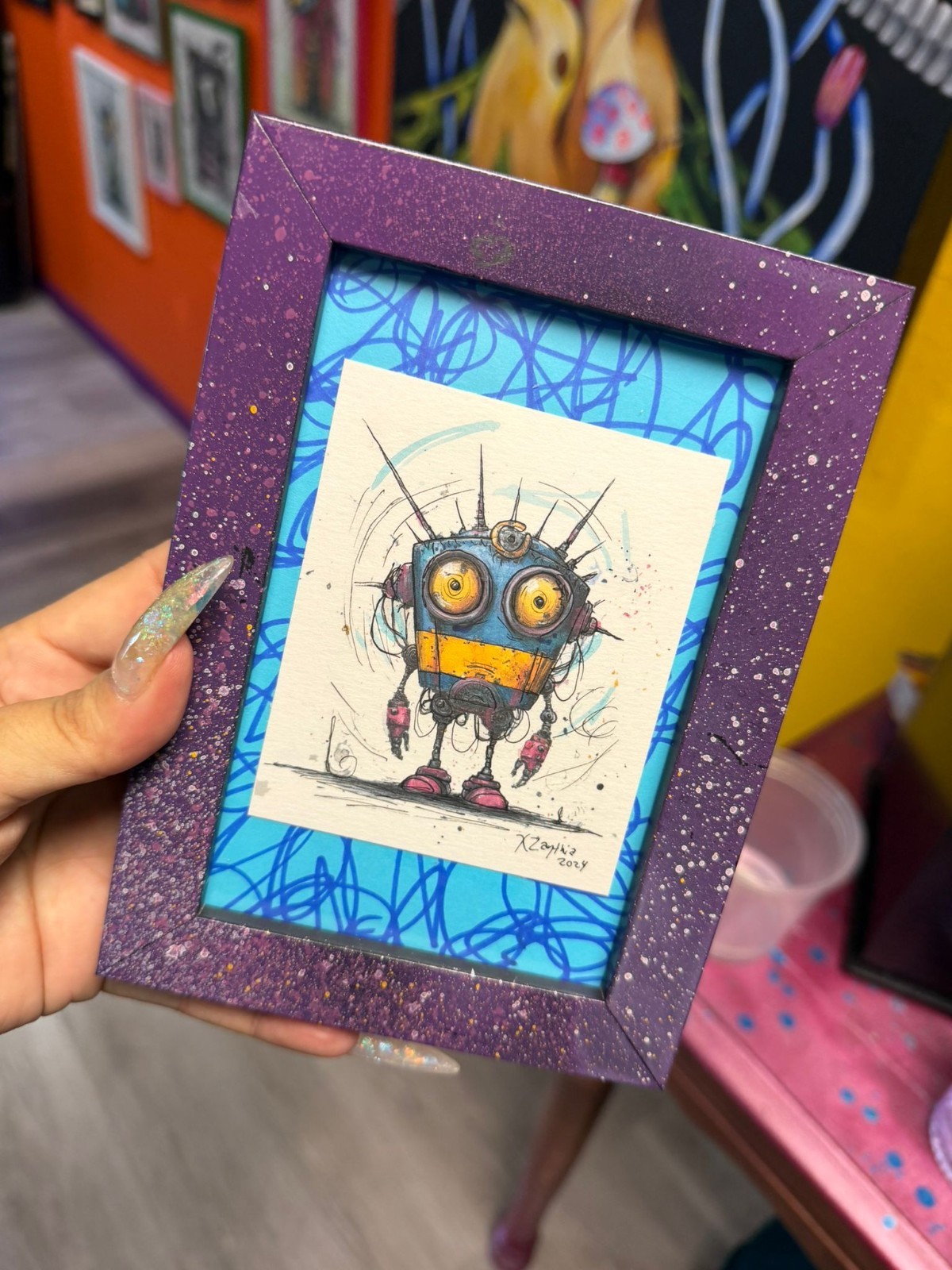 My nightmare Friends 1 4×6 Watercolor Painting by XZanthia