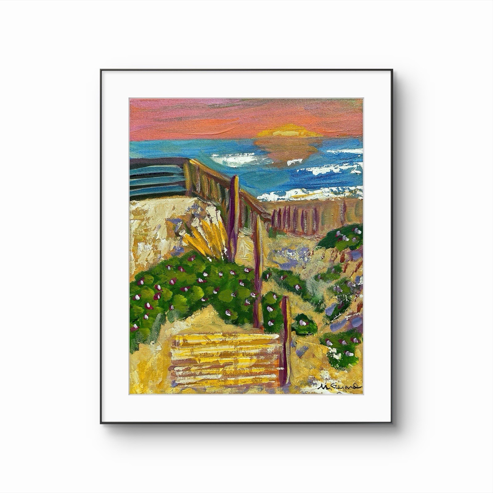 GERARD 11X14 IN-Abstract Expressionist Original Painting Canvas Seascape