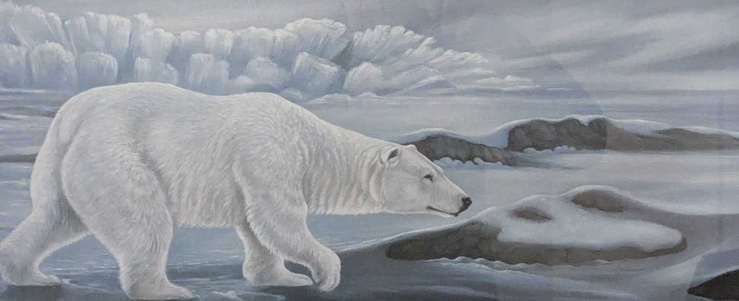 Polar Bear Realism Painting Arctic Landscape Animals Nature Art
