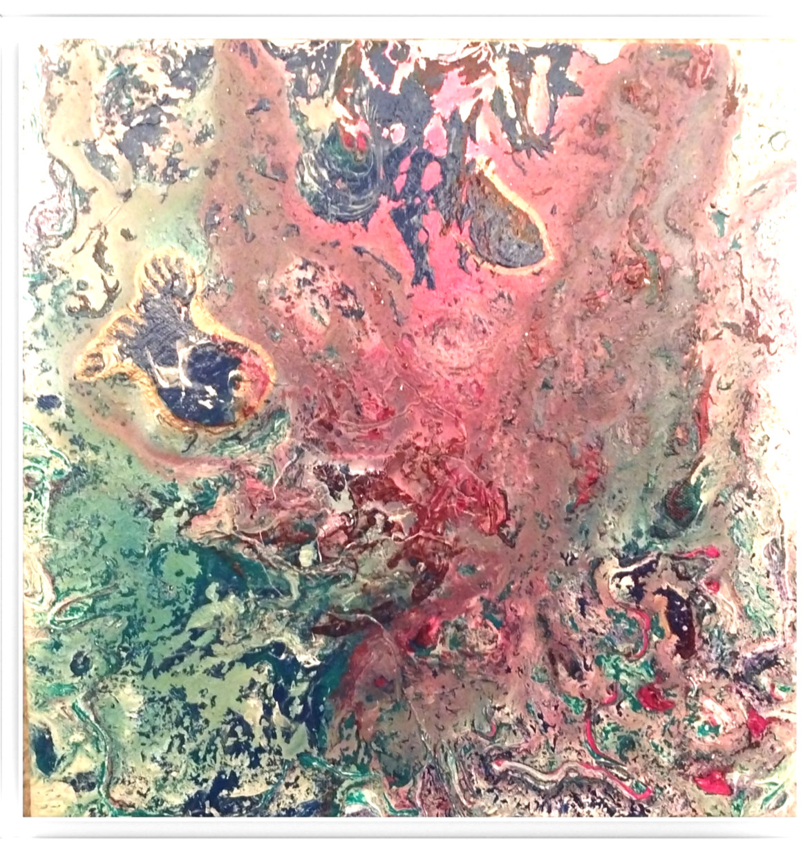 BACH Poured Fish Modern Contemporary Original Signed Acrylic Poured Painting COA