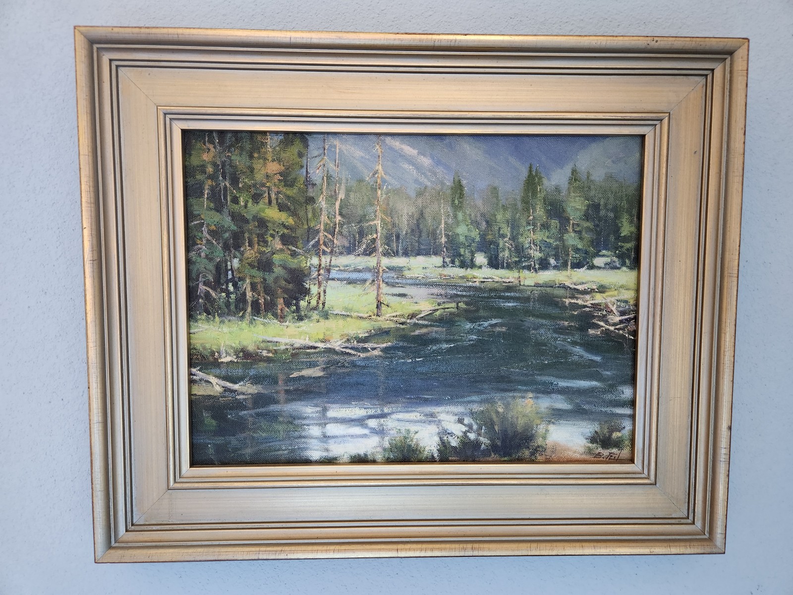 Bruce PEIL Signed Autographed 9×12. Subject Is Titled GIBBON PARK.