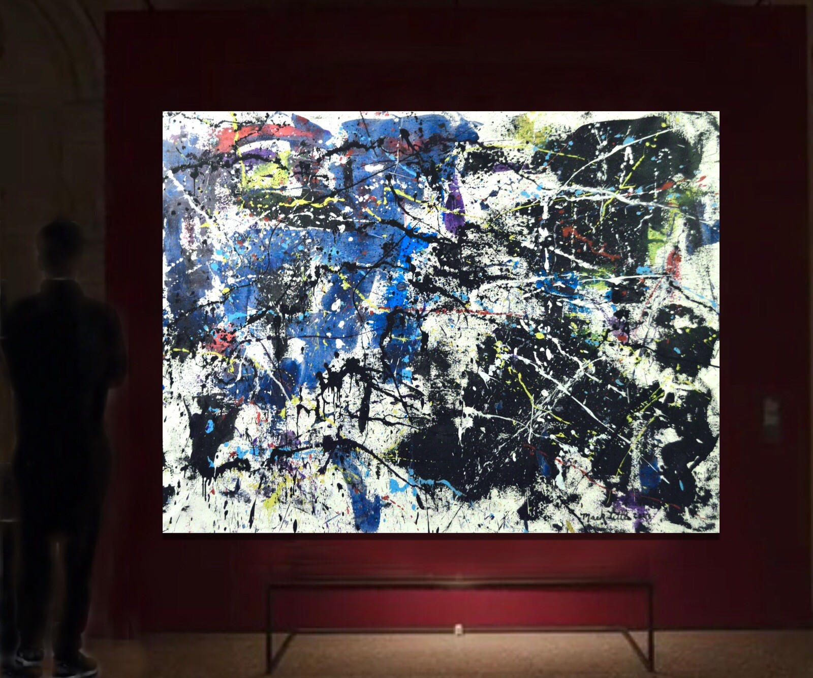 Pollock/Richter style￼ Profession￼al Painting 81” X 62”(6ft 9in)Abstract Modern