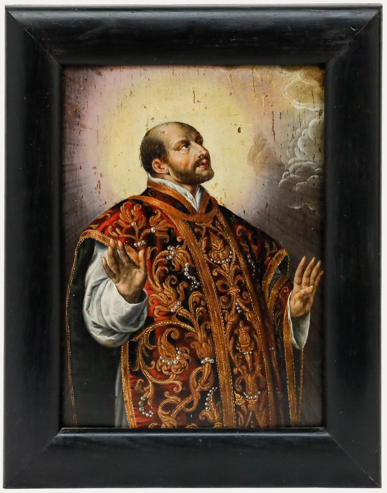 After Peter Paul Rubens (1577-1640) – 19th Century Oil, Saint Ignatius of Loyola