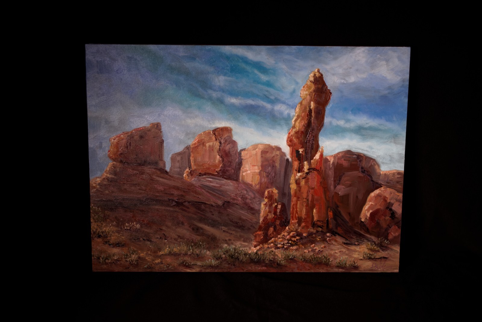 Original landscape Oil painting Arches National Park Utah Nature Art