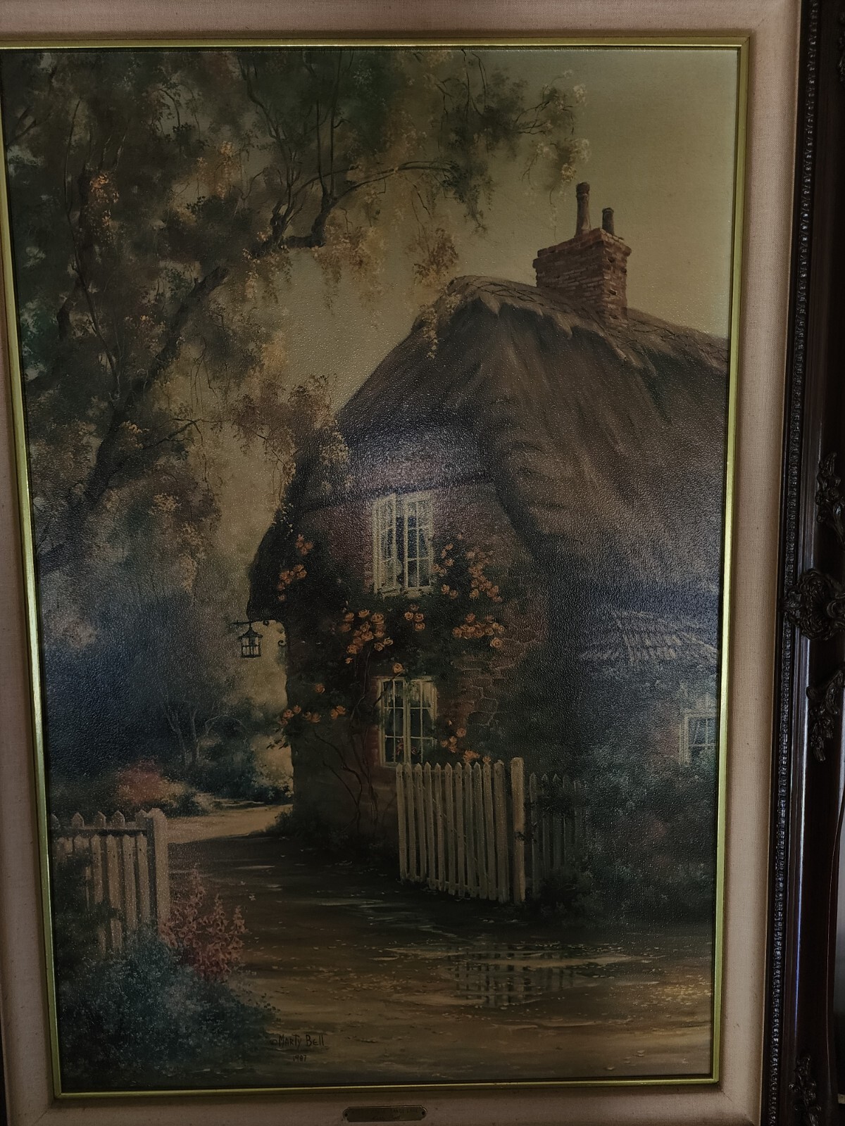 well cottage sandy lane by marty bell 393/550 36×24 with certificate