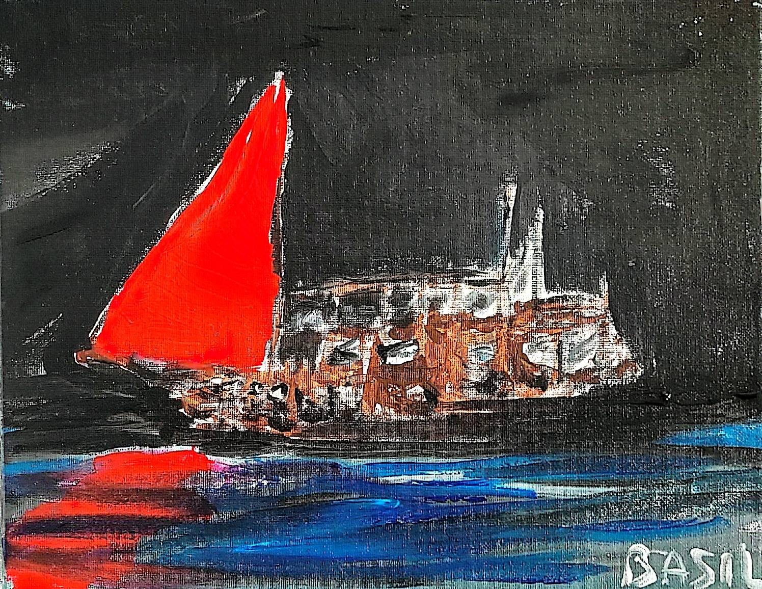 Ghost Ship Neo Expressionism Original Artwork Canvas