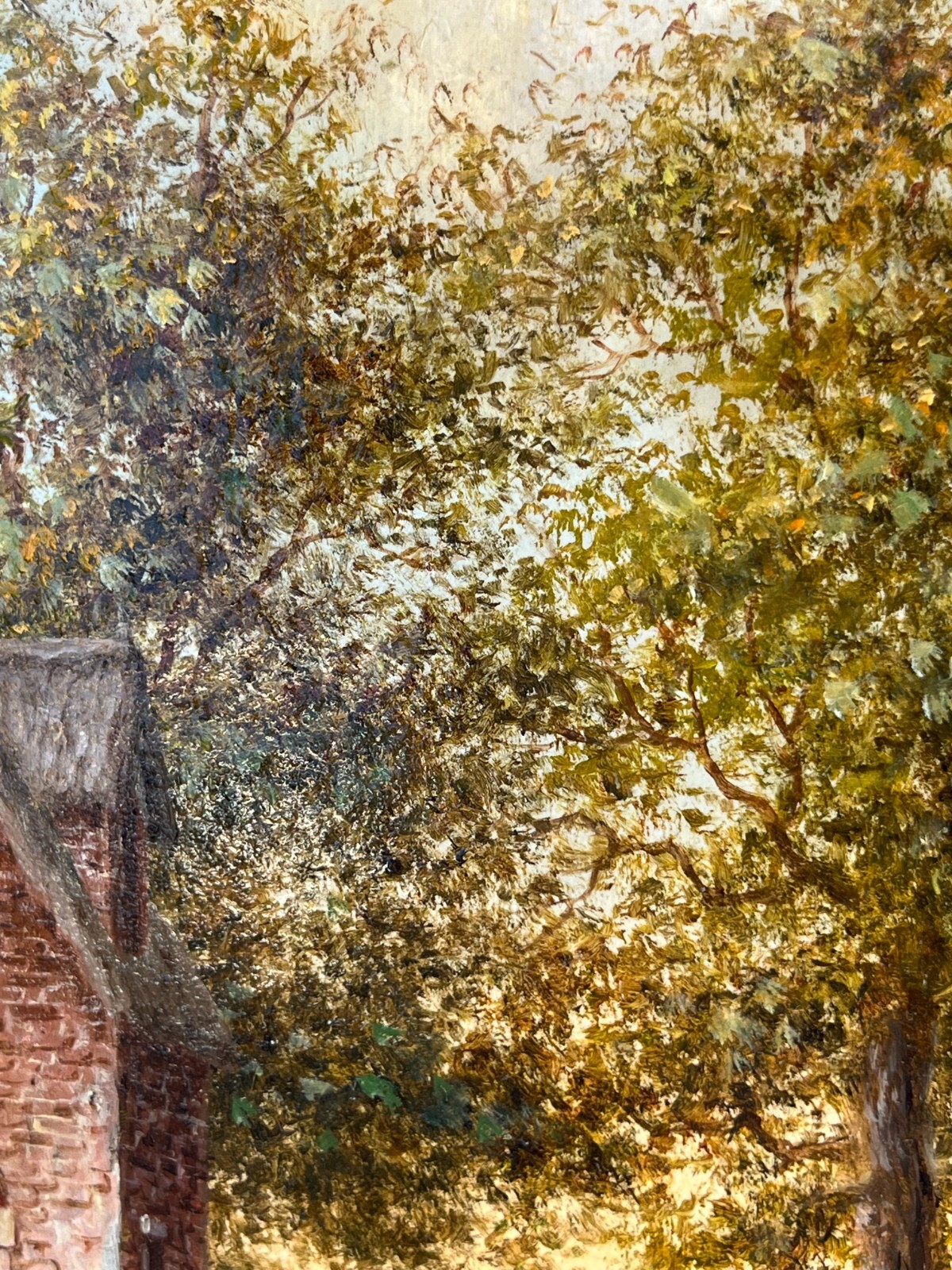 Dennis Lewan (1948- ) «Harvest» Original Oil on Masonite Painting on Board. 1986