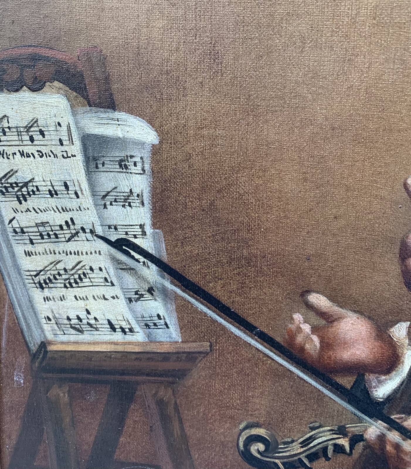 R . GREISSER 1884 DATED GERMAN ARTIST OIL ON CANVAS » MUSIC LESSON » PAINTING
