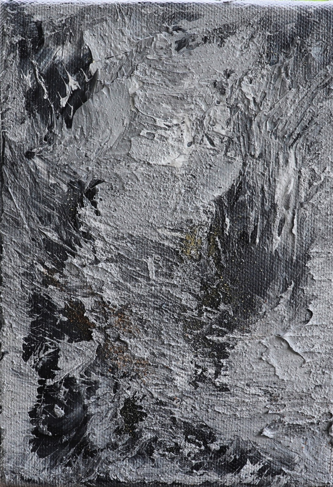 Textured Abstract Painting 5×7, Lasting Stillness, Fragments of Time VII