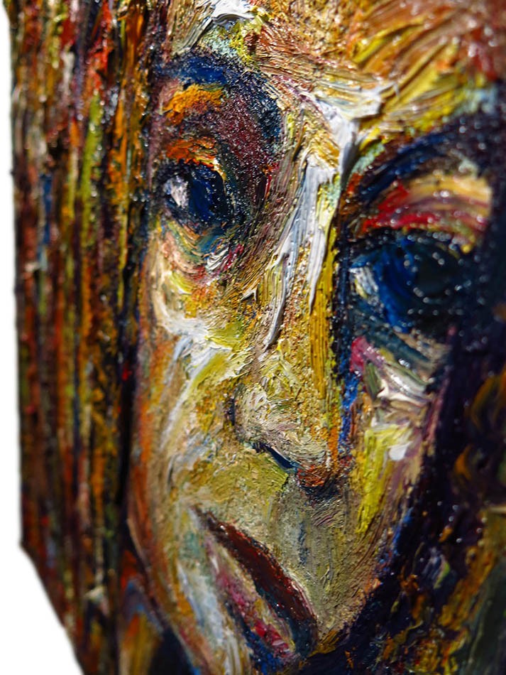 ORIGINAL OIL PAINTING VINTAGE█GIRL EXPRESSIONIST█ART ABSTRACT 2026 YOUNG WOMAN