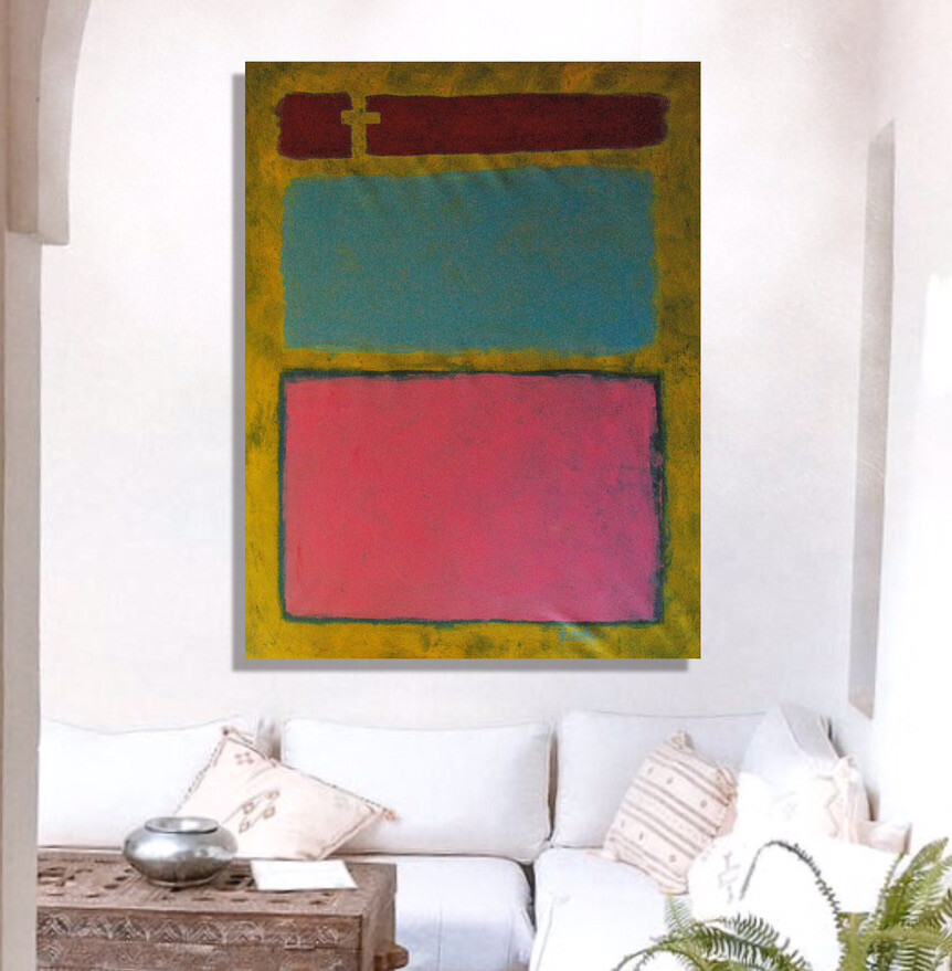 Mark Rothko Inspired 81” X 62” Extra Large,Abstract,XXL,Giant,48,60,72,84,36