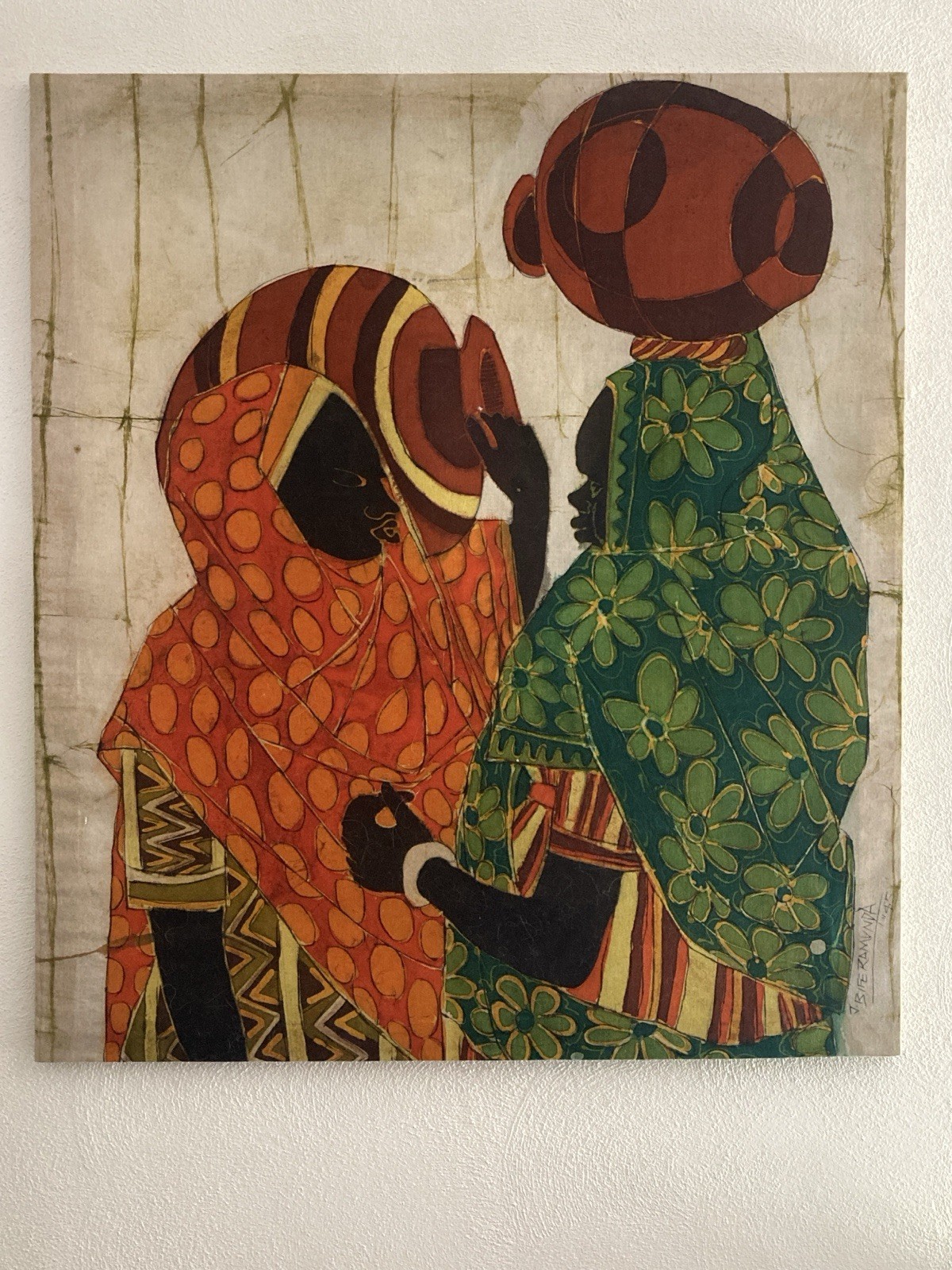 Jonathan Biferamunda Batik Screenpress Canvas – Original – Early work