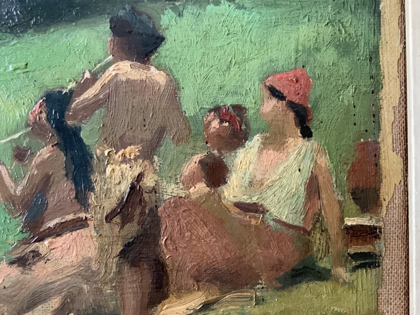 19th Century Impressionism Winslow HOMER ? Rare Native American Dance Oil Canvas