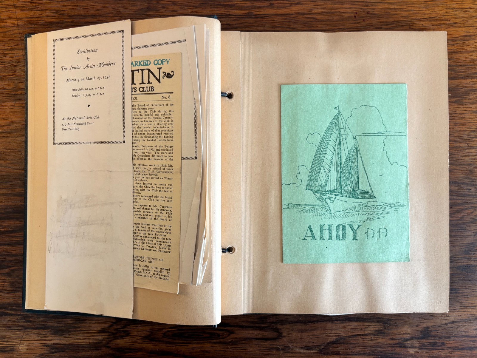 AMERICAN MARITIME ARTIST’S SCRAPBOOK HOWARD B FRENCH NATIONAL ARTS CLUB NEW YORK
