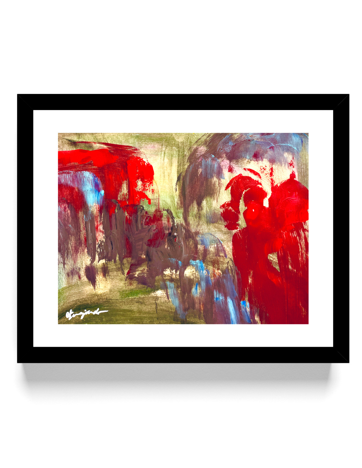 Guajardo Art: Willow 14X11 Paper Bold Colorful Abstract