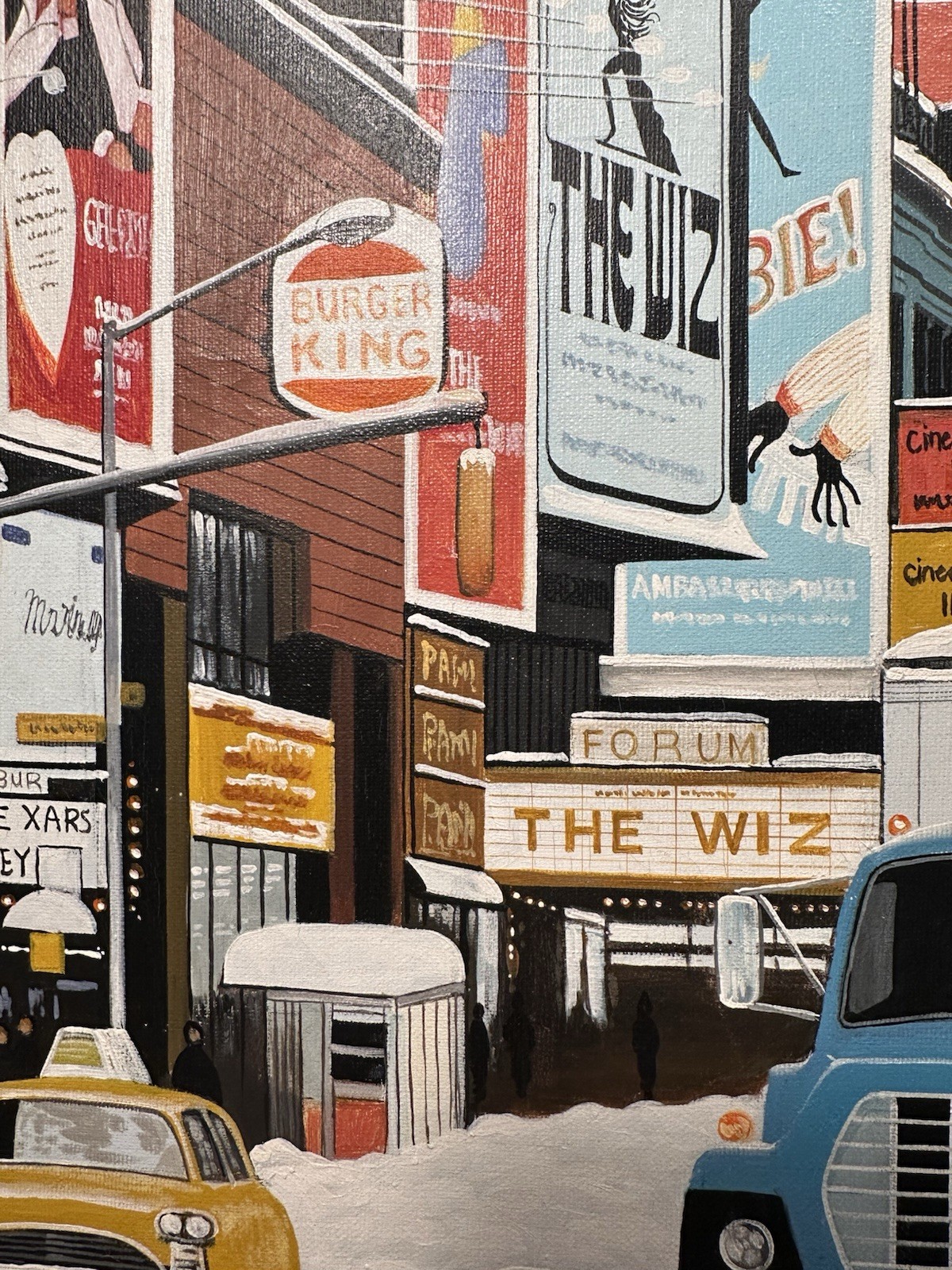 Original 1977 “TIMES SQUARE” NYC Oil/ Canvas Painting LISTED ARTIST D. Hayward