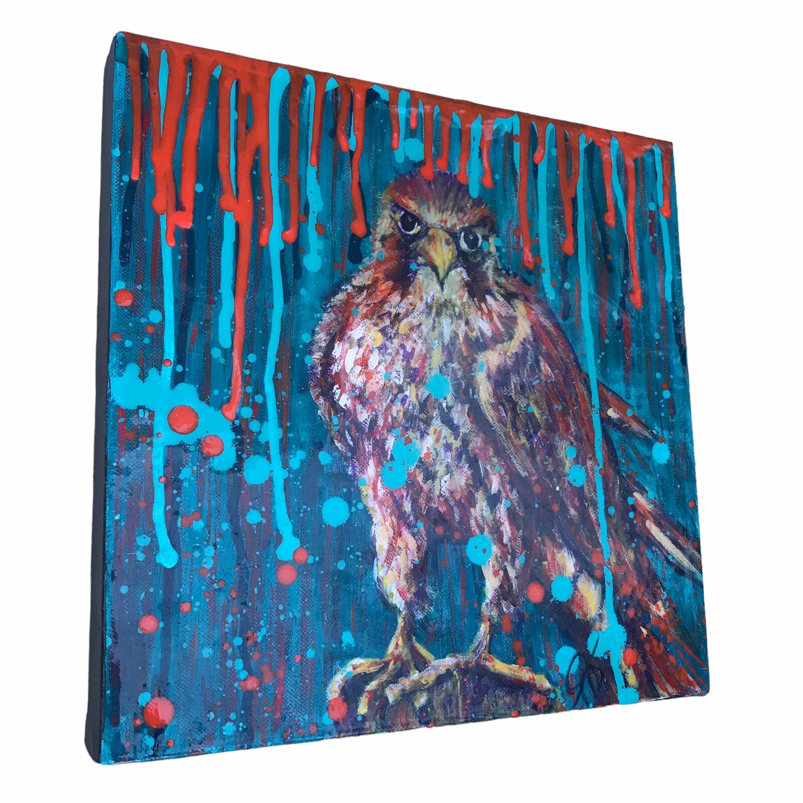 Modern Abstract Eagle Painting Vibrant Colorful Wildlife Canvas Wall Art