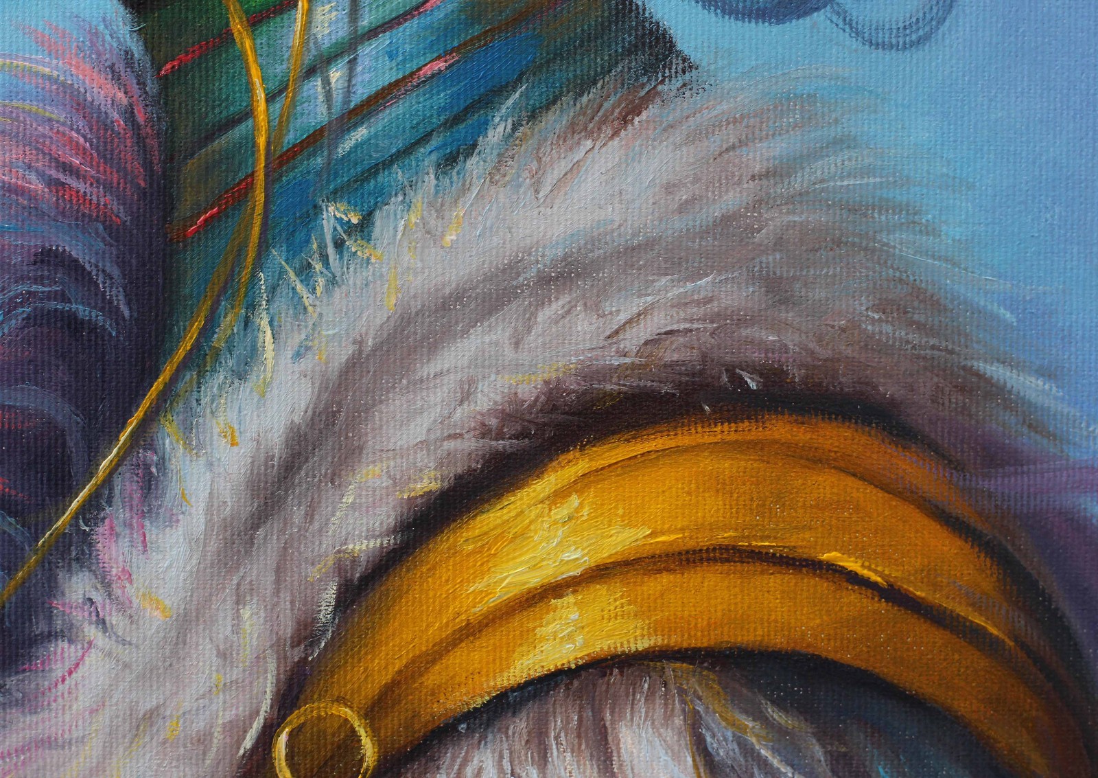 Original Oil Painting Fantasy Woman Portrait Surreal By Sery Dmitry Art