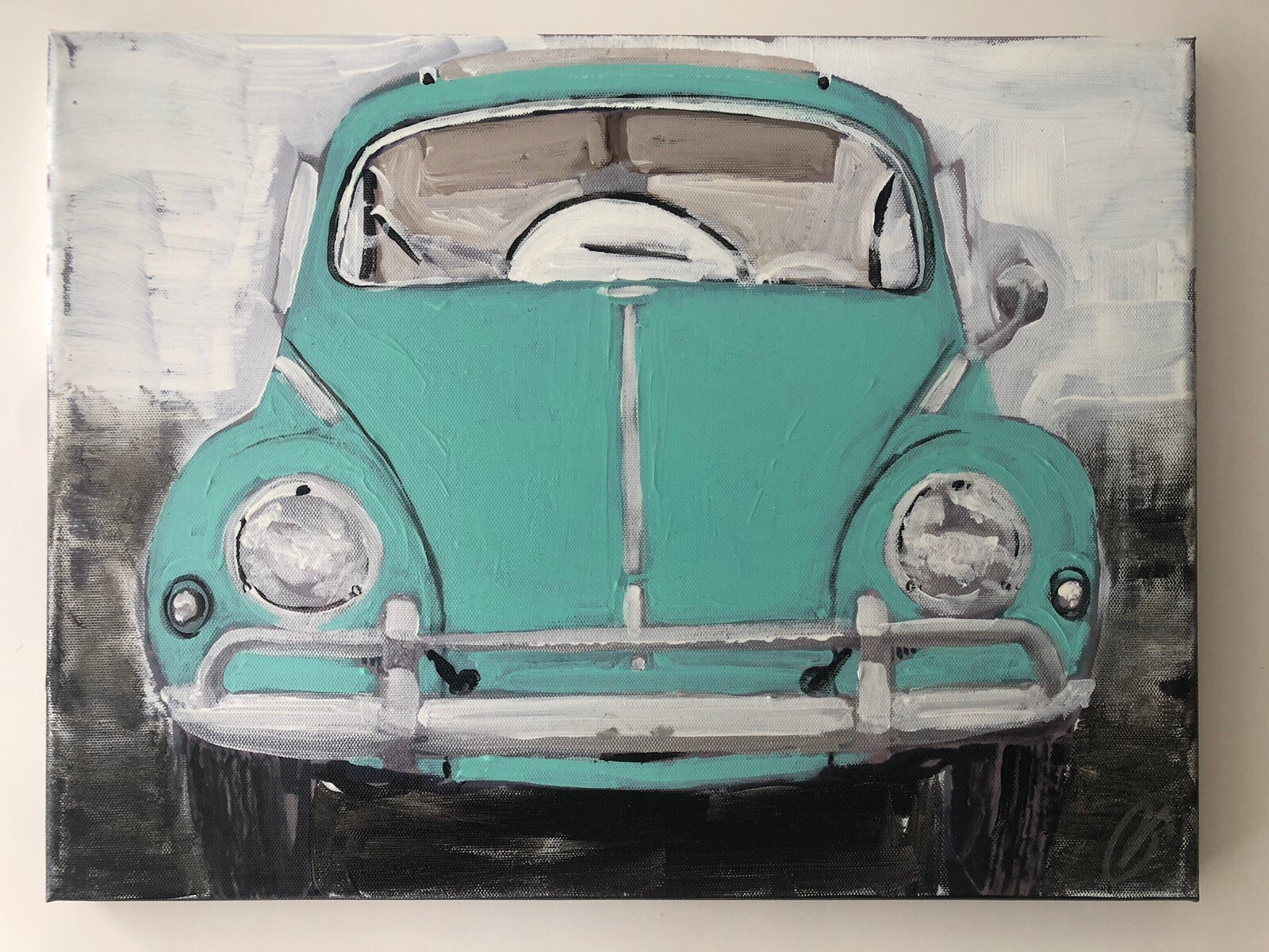 MICHAEL VIAFORA- Original 16″ X 12″ Acrylic on Mounted Canvas, Signed Pre 2019