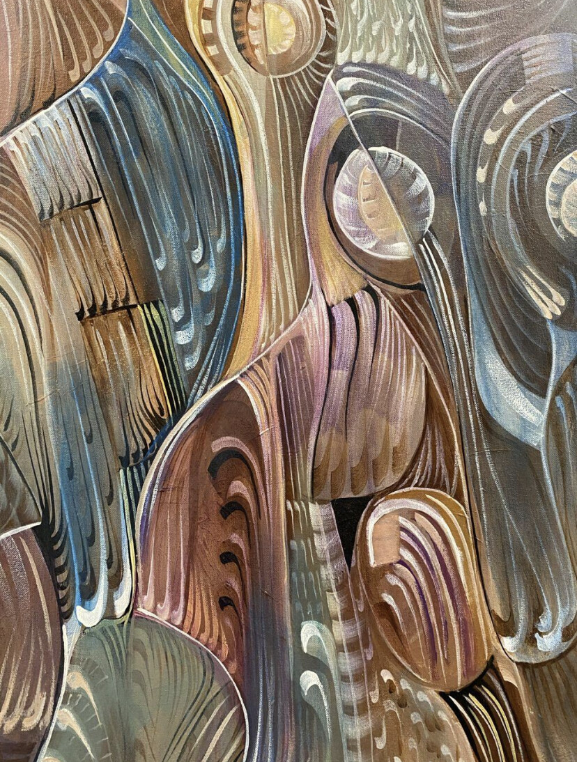 Daniel Morales Seres Dimensionales Painting 24-3/8″ W x 39-3/4″ H