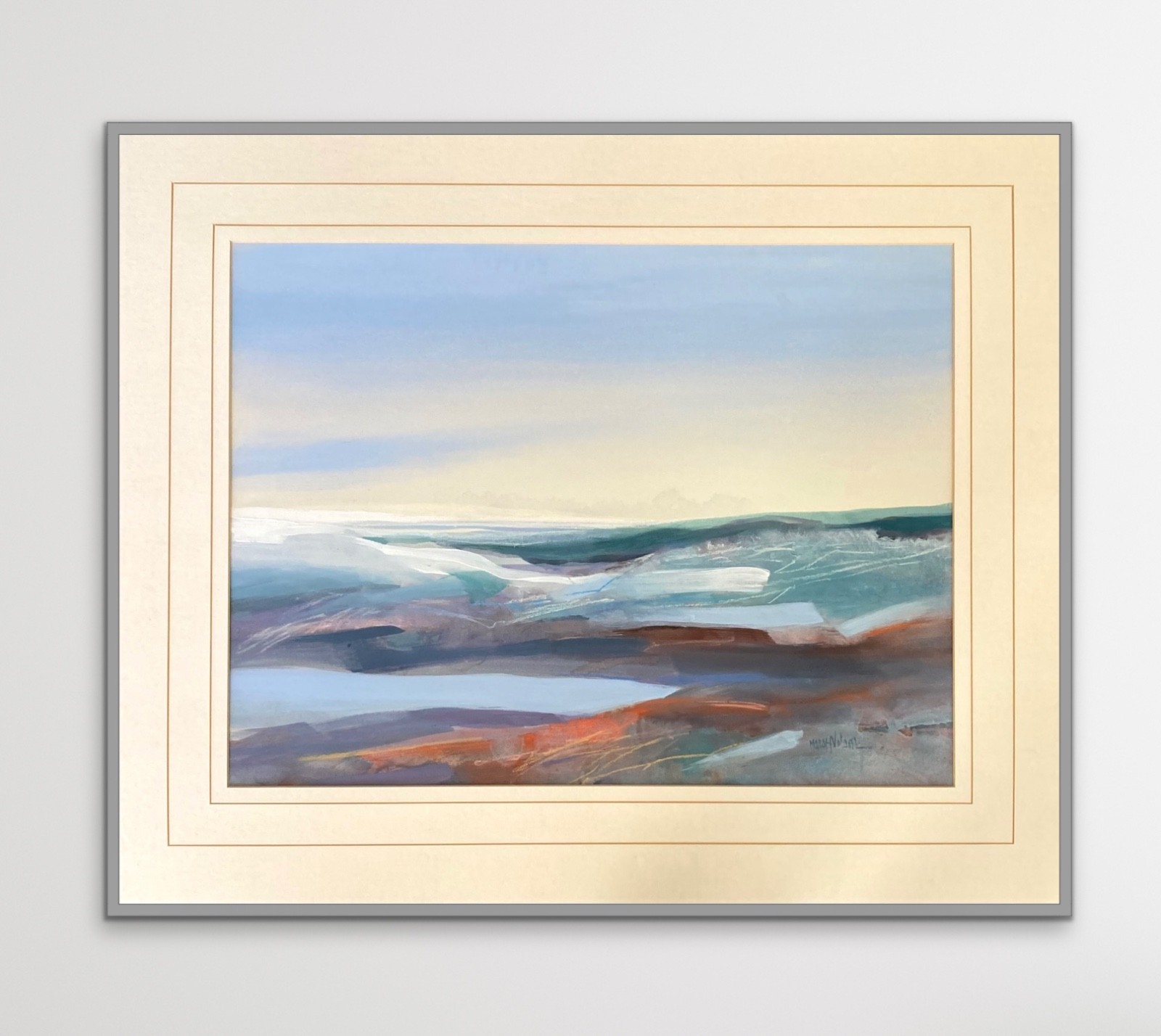 Fog Mist Marsh Impressionism wetlands Landscape Art Oil Painting Realism Mire