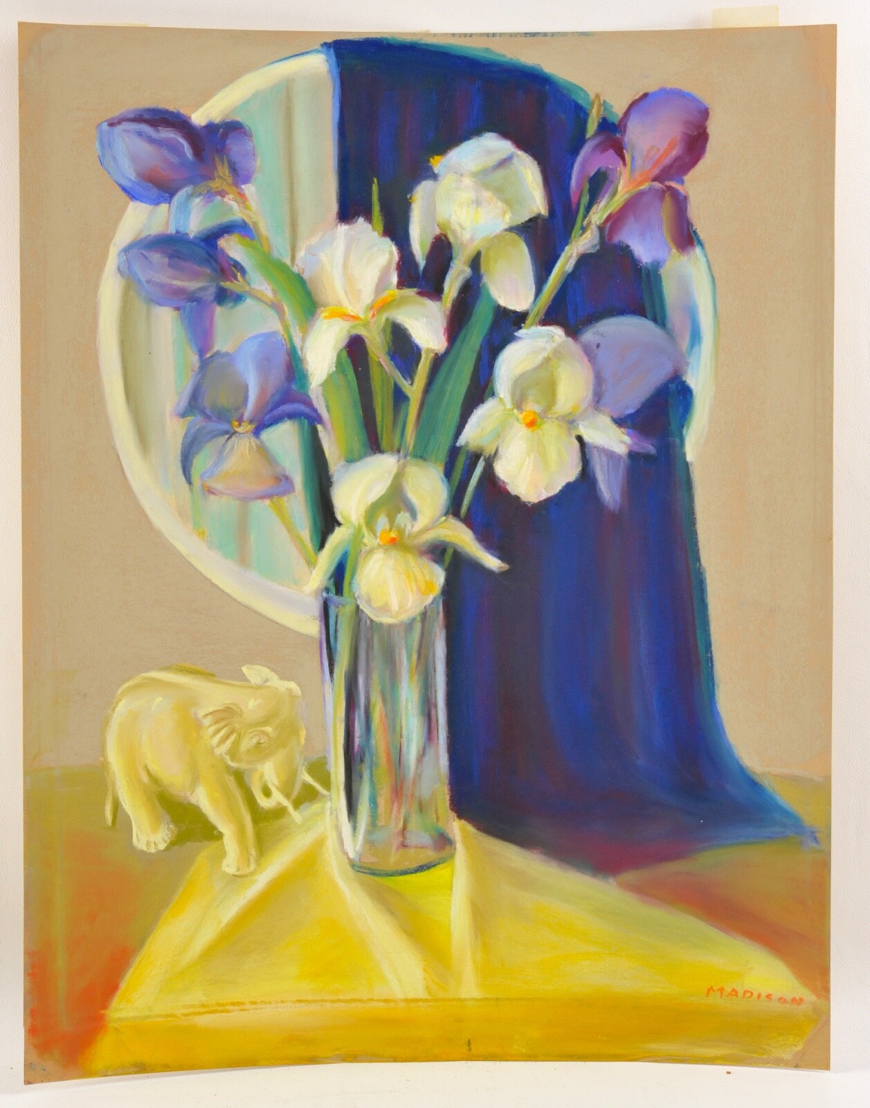 Beautiful Flowers / elephant Charcole painting – MADISON