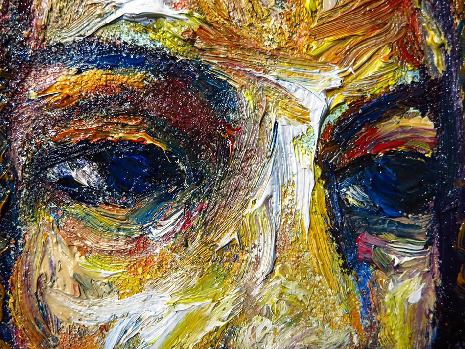 ORIGINAL OIL PAINTING VINTAGE█GIRL EXPRESSIONIST█ART ABSTRACT 2026 YOUNG WOMAN