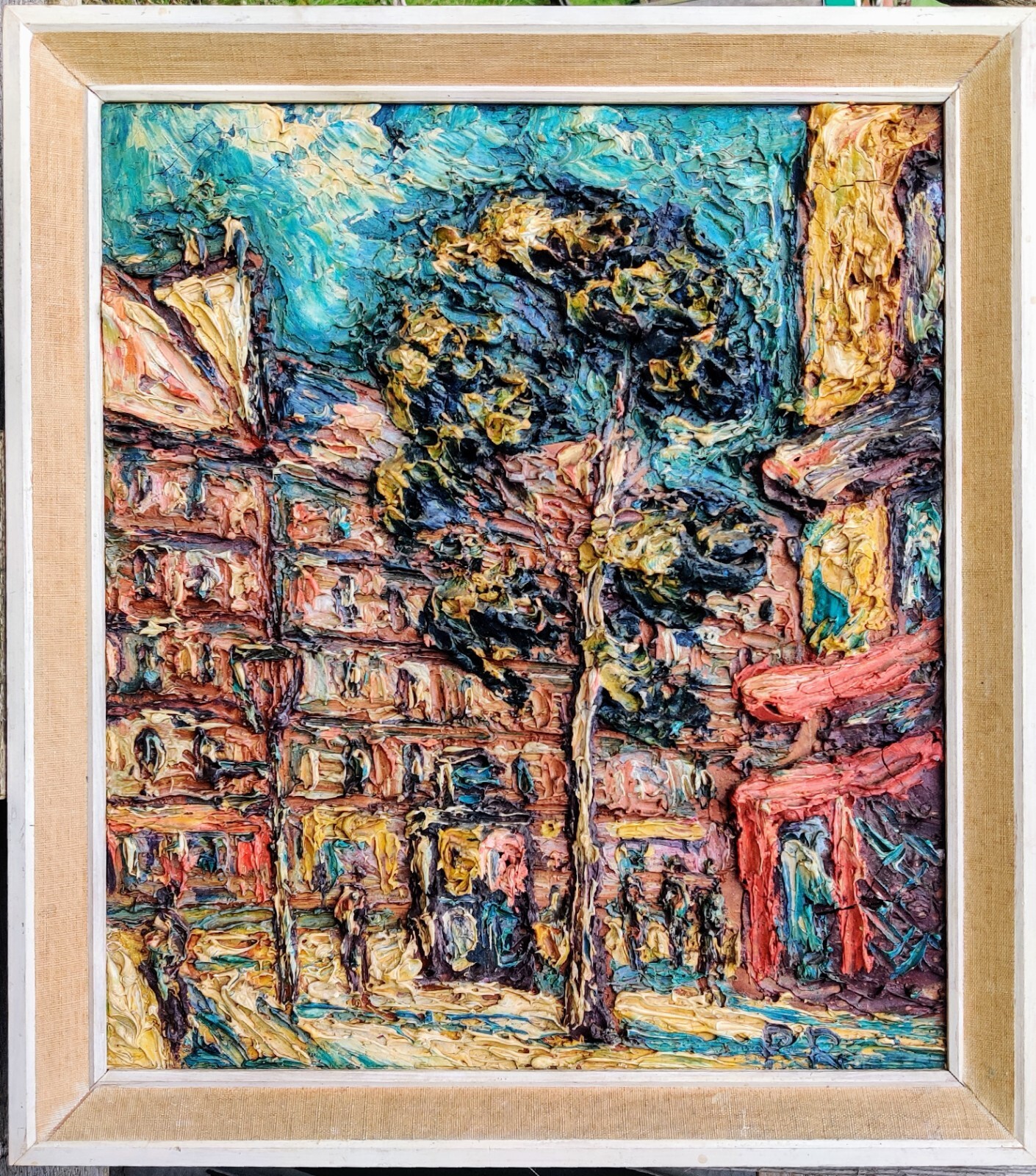 Preben Rasmussen (1919-1971): SCENE FROM PARIS, original oil painting