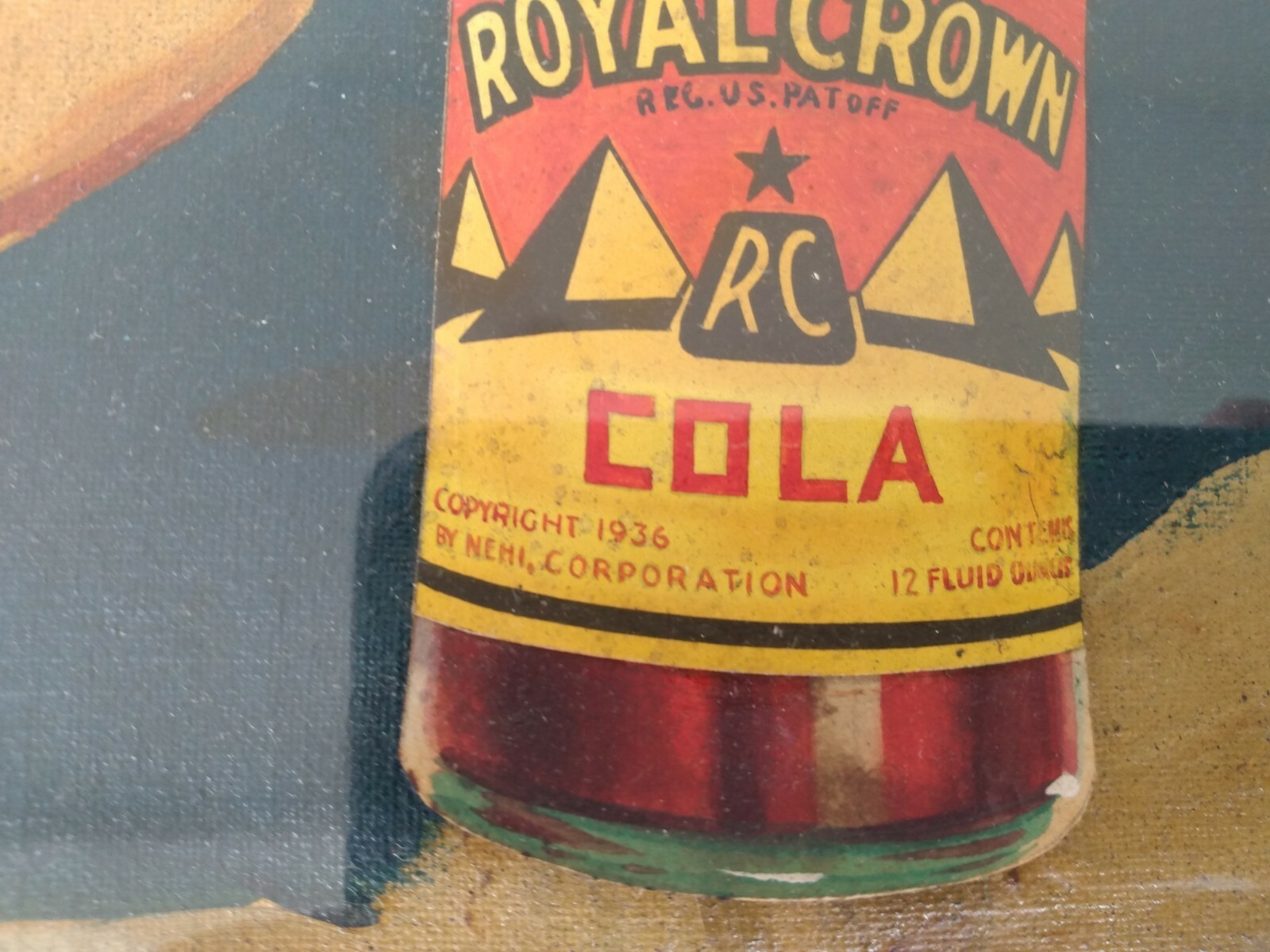 ROYAL CROWN COLA- ORIGINAL ILLUSTRATION PAINTING -FREDERICK SANDS BRUNNER- 1943