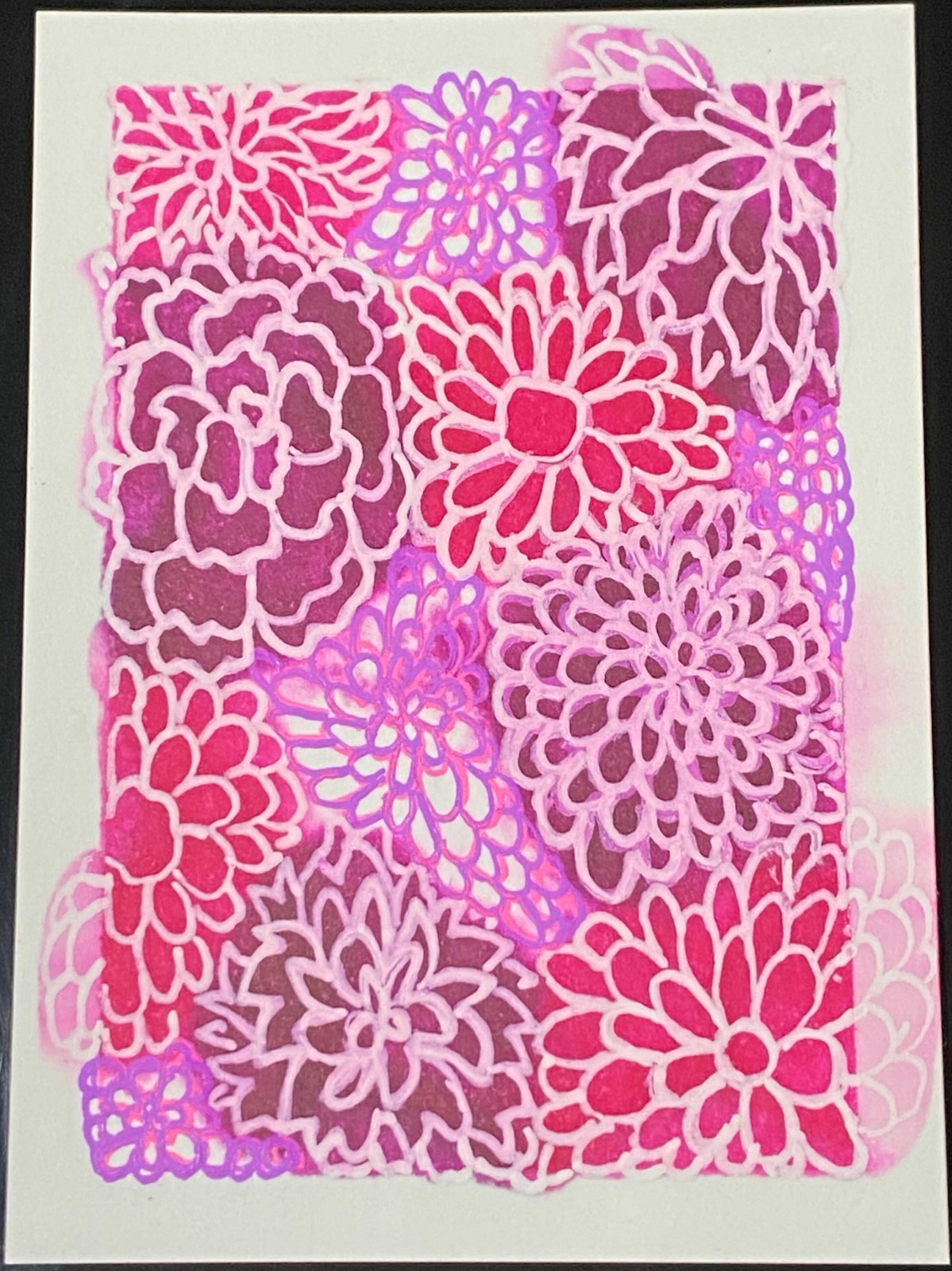 ACEO Original Art Flowers Painting Nature Plant Drawing Collectible Atc Paint #1