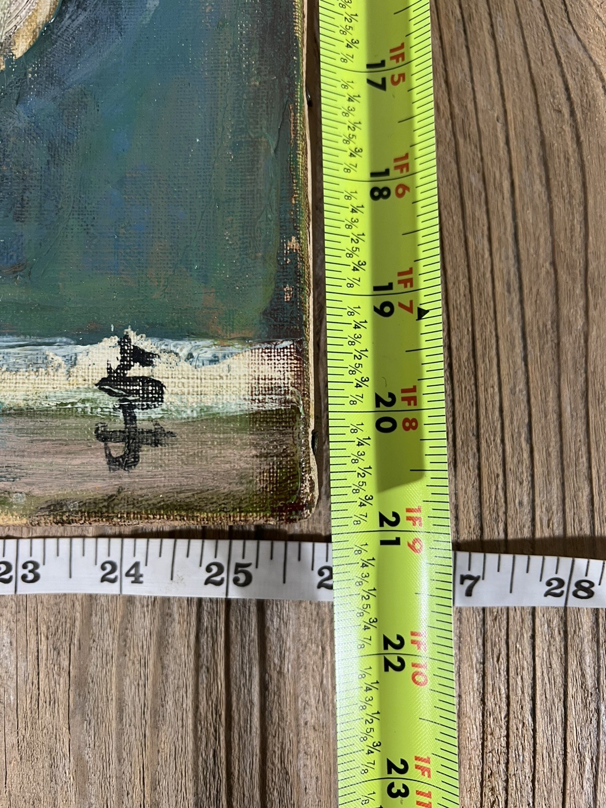 1955 Post-War Japanese Expressionism Fruits Still Life Oil Painting Semi Antique