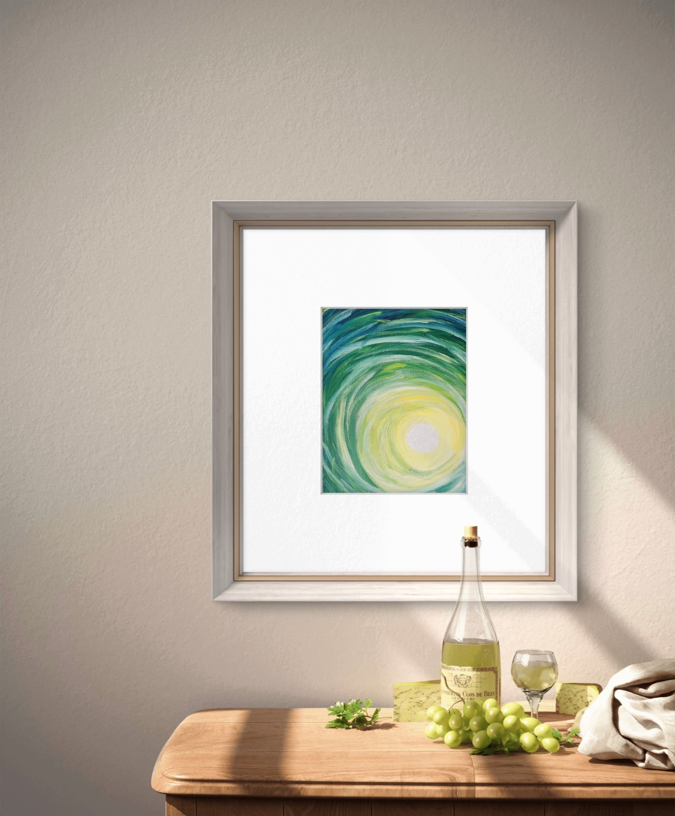Looking Up Into The Light Vibrant Abstract Expressionism Canvas Painting 11×14