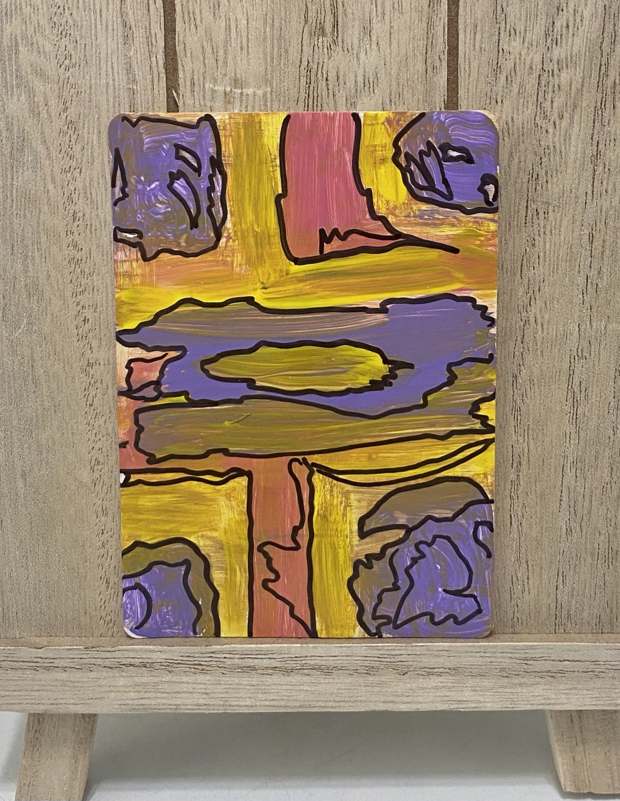 Original Abstract ACEO Art Card