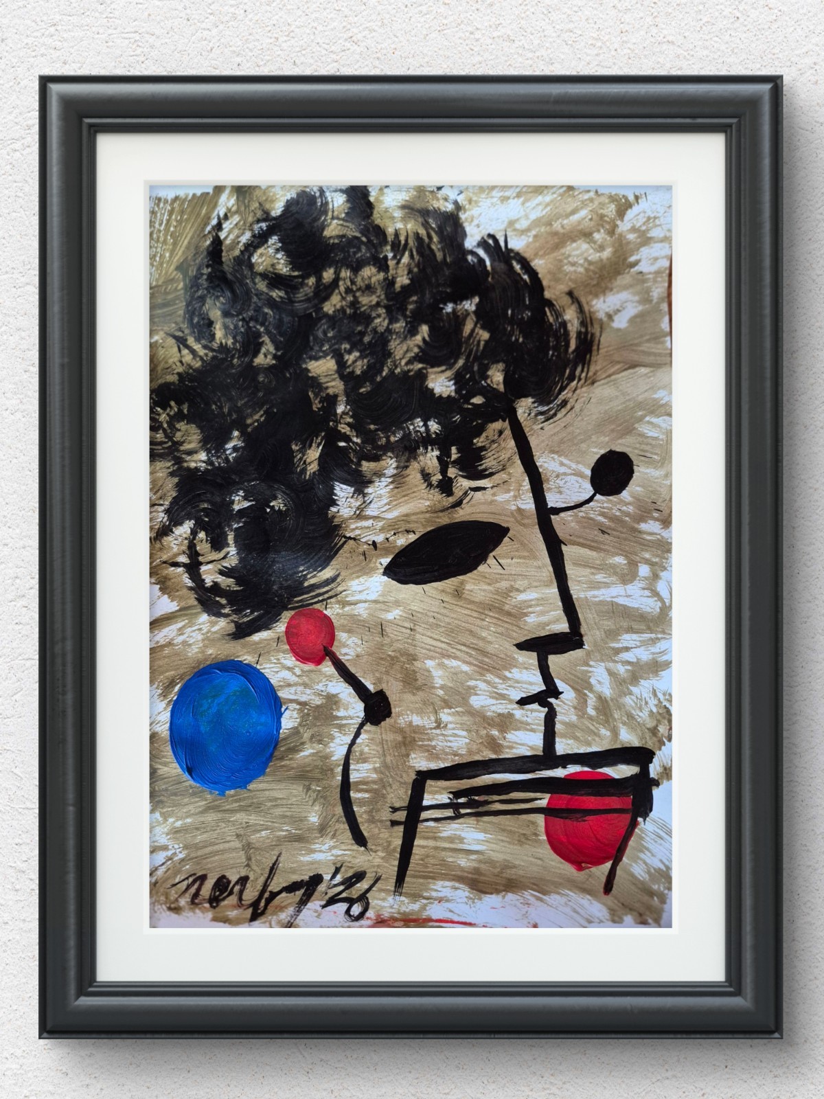 Original Hand Painted 11×14 Minimalist Dylan Portrait Acrylic Paper Signed P103