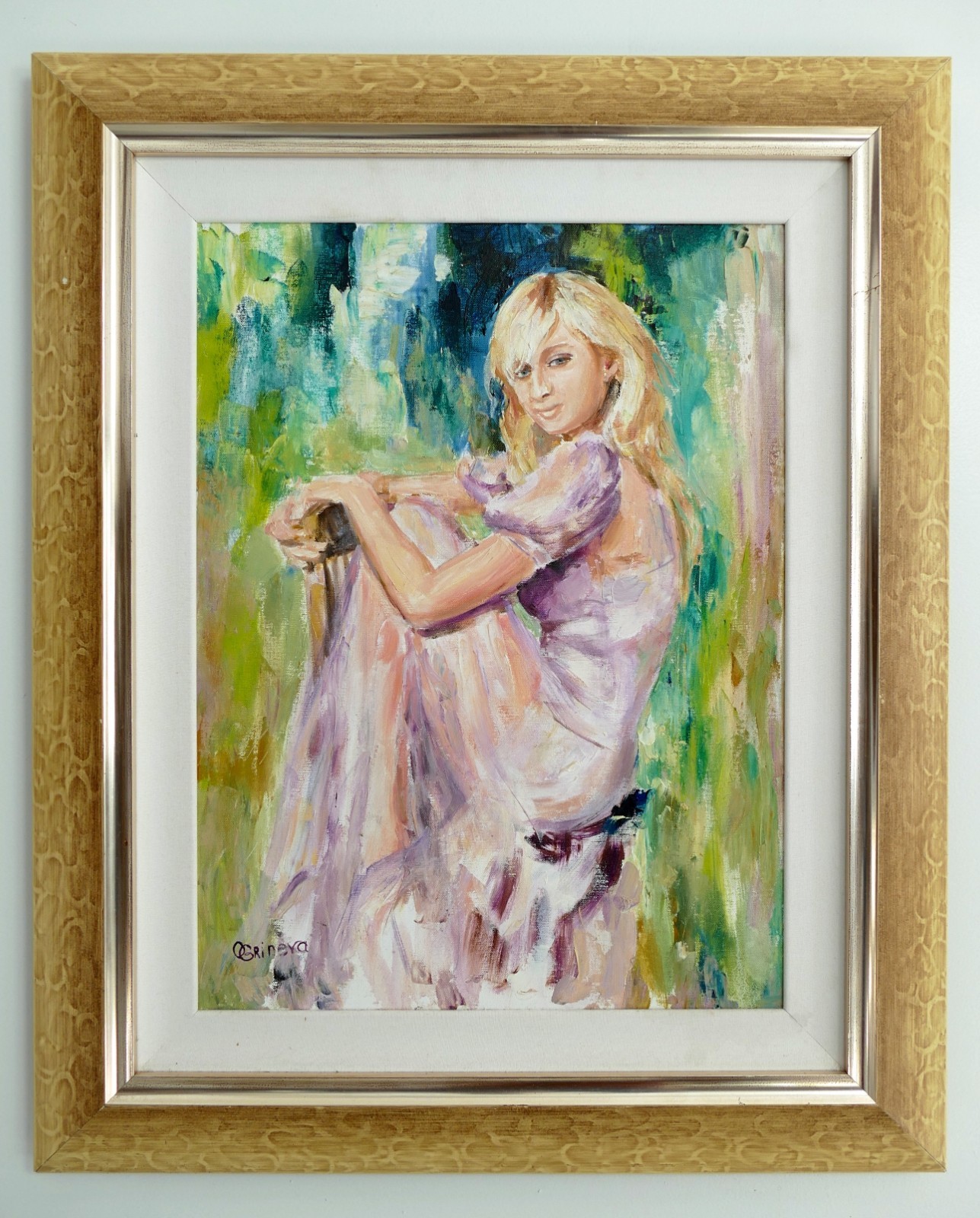 PARIS HILTON (?) Fine Art Original Oil on Canvas Painting by Oksana Grineva