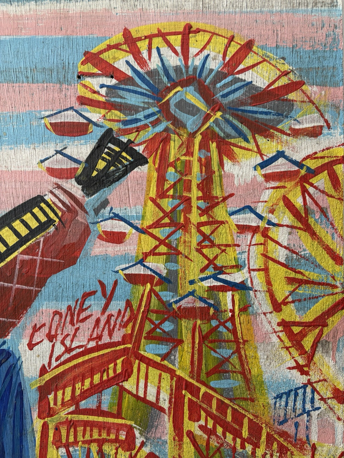 🔥 RARE Klezmatics WOODY GUTHRIE Folk Music Band Album Painting – Steve KEENE