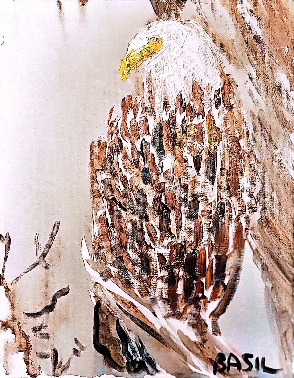Bald Eagle Contemporary Expressionist Original Painting.