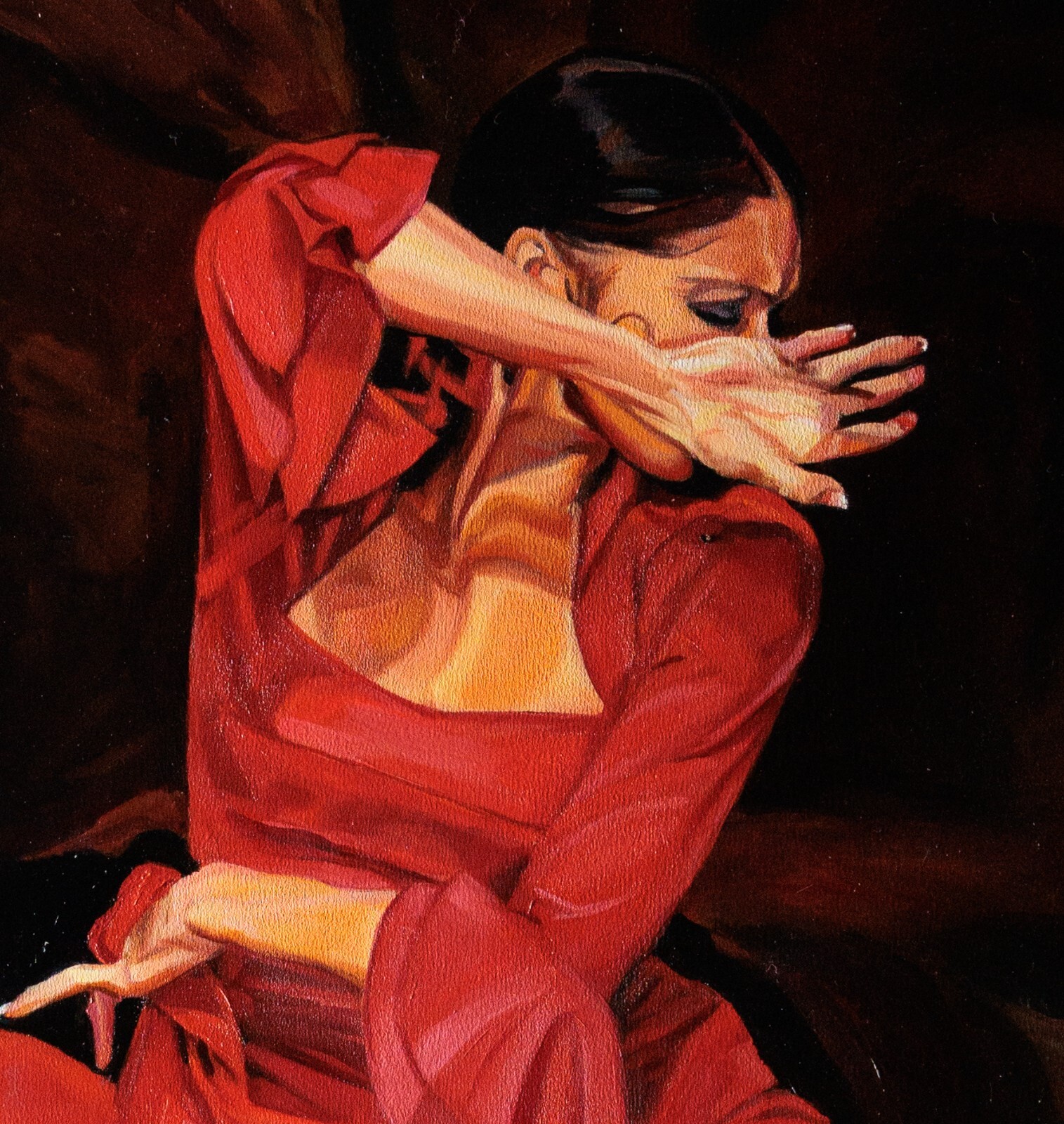 «Flamenco Reverie: A Captivating Masterwork Oil Painting by John Nazal»