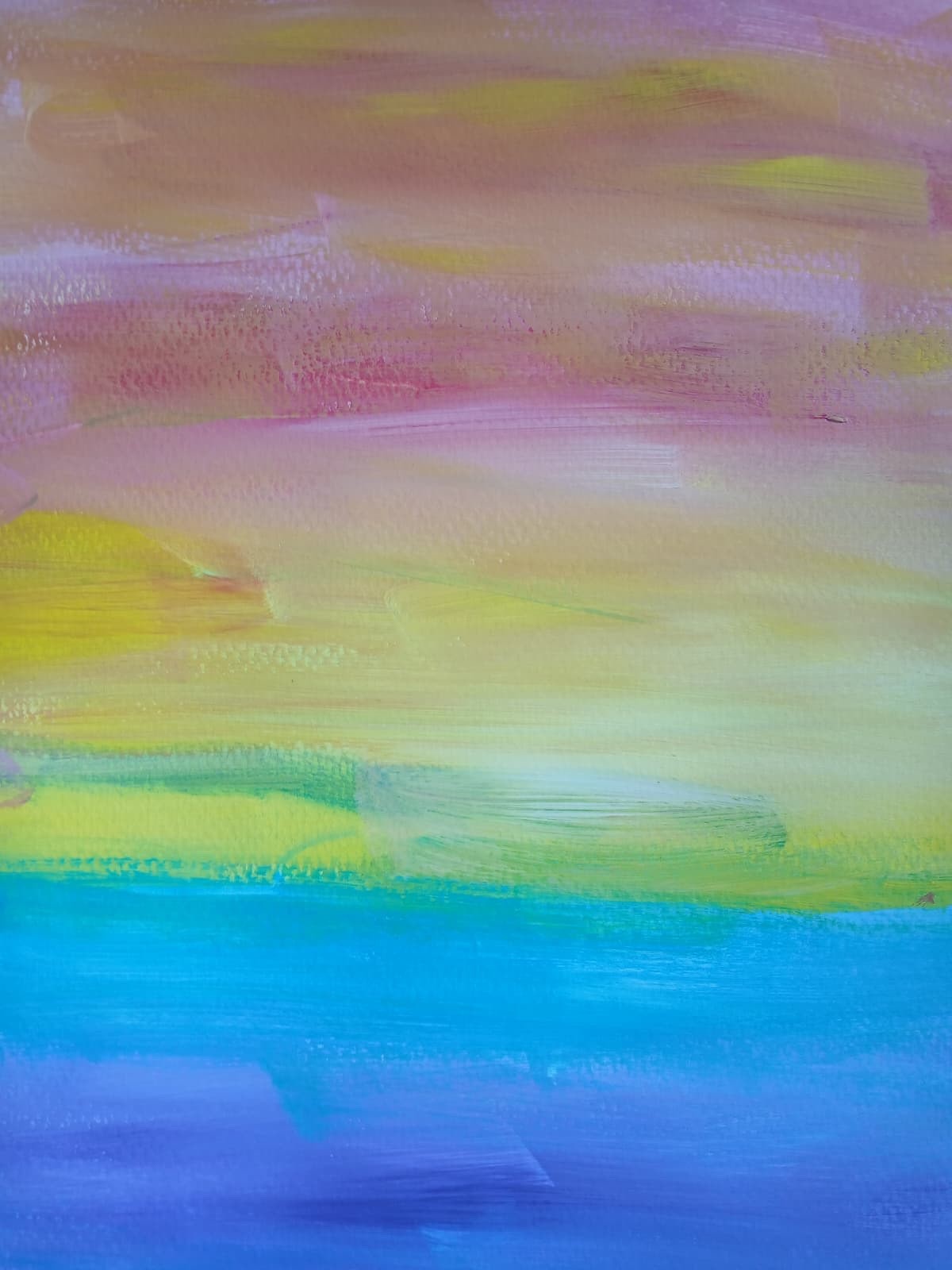 Abstract/Impressionism 11×14 Ocean Sun colorful Handmade Street Art Painting