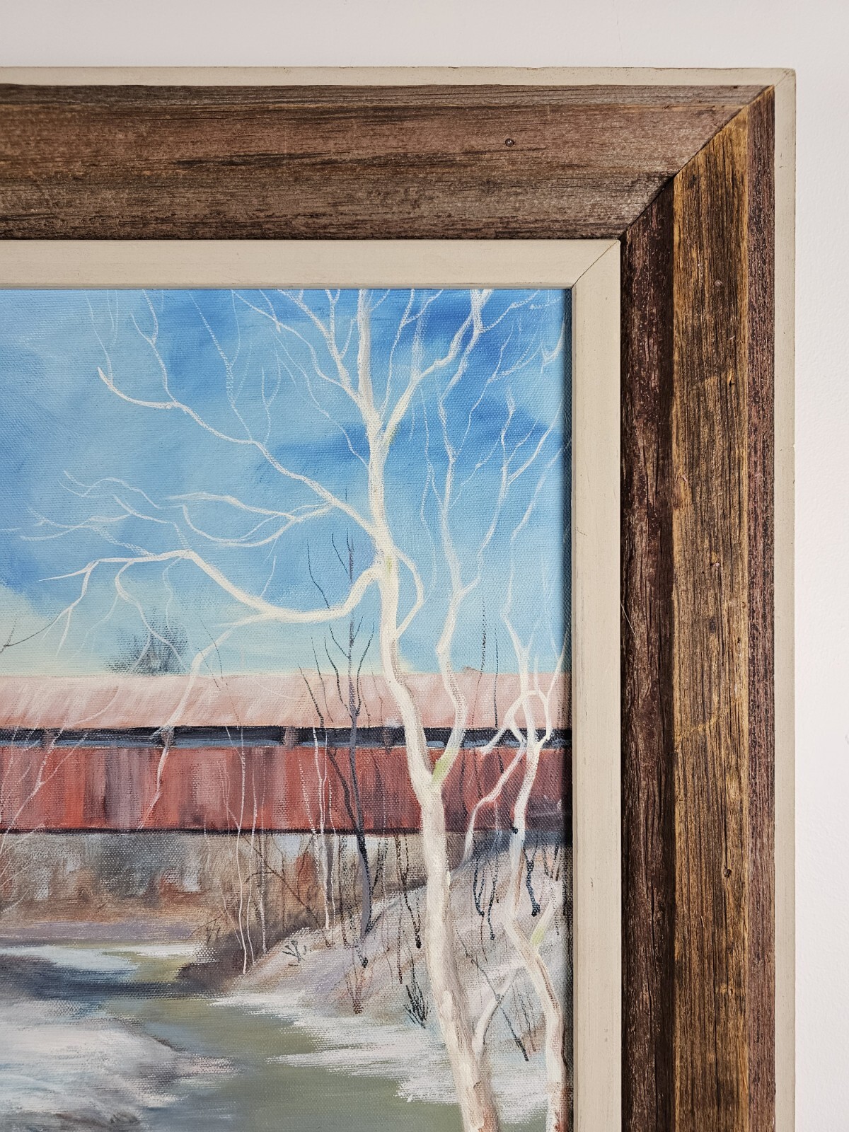 Vintage Original Signed Carl Mitchell Oil Painting 30.5×24.5 Framed Art VTG 1965