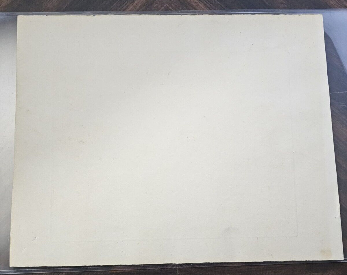 ORIGINAL Signed Fasano Hand-Colored Etching Print Maison de Millet (Sheet Only)
