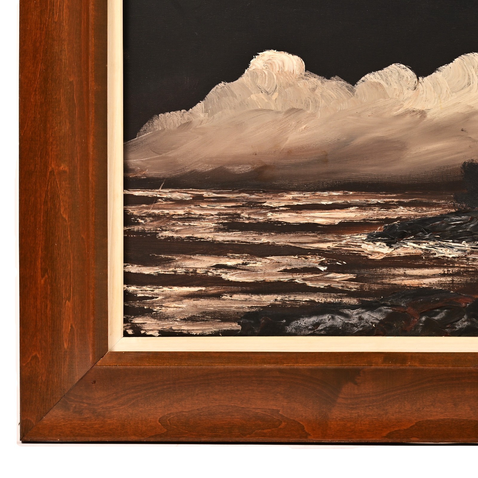 HOMER COSTELLO Original Vintage Signed WPA Night Seascape Ocean Shore Painting