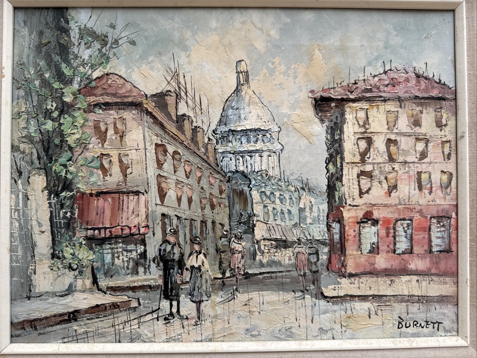 Caroline Burnett Signed Original Painting Oil on Canvas – Paris city scape